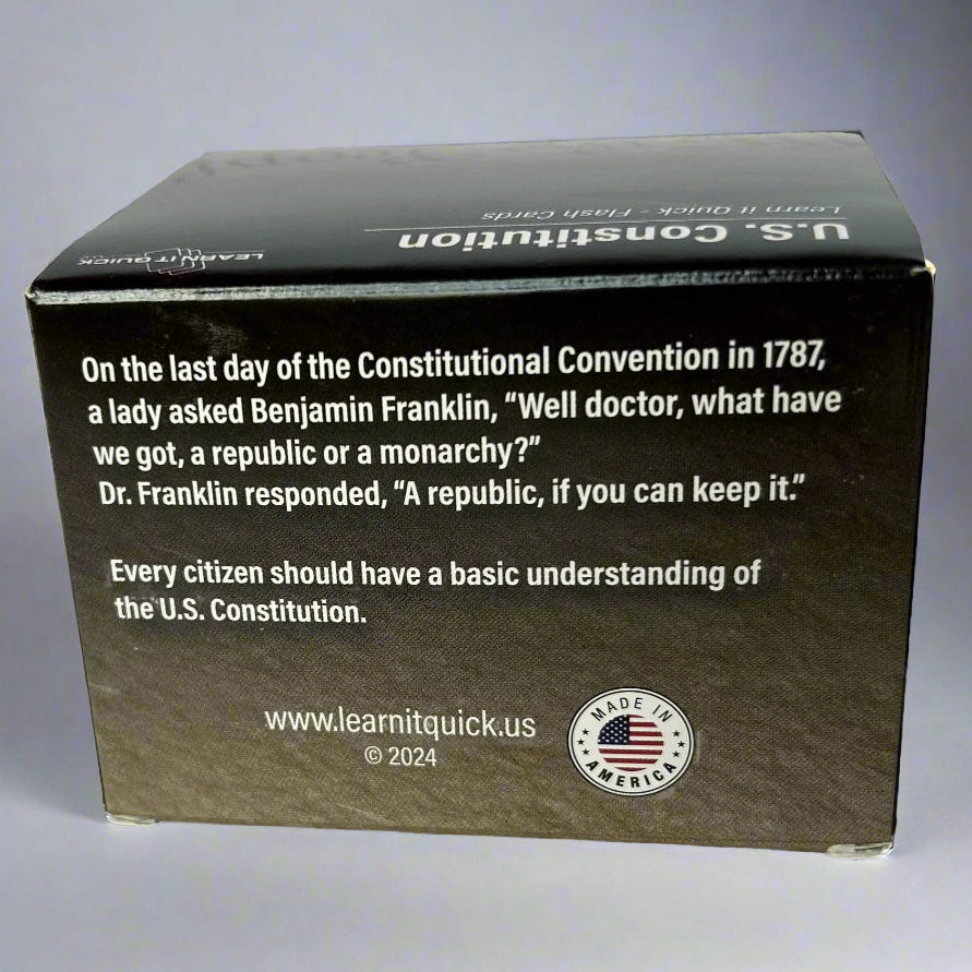 US Constitution Flash Cards