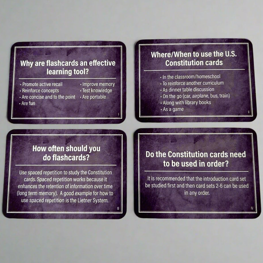 US Constitution Flash Cards